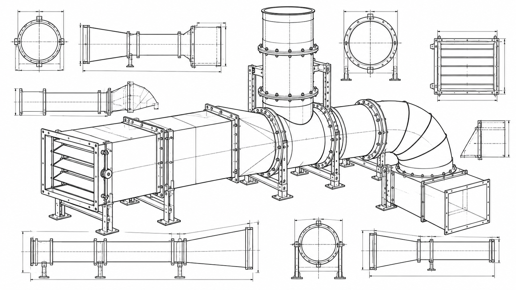 Ductwork, Stacks & Dampers - representative capability imagery